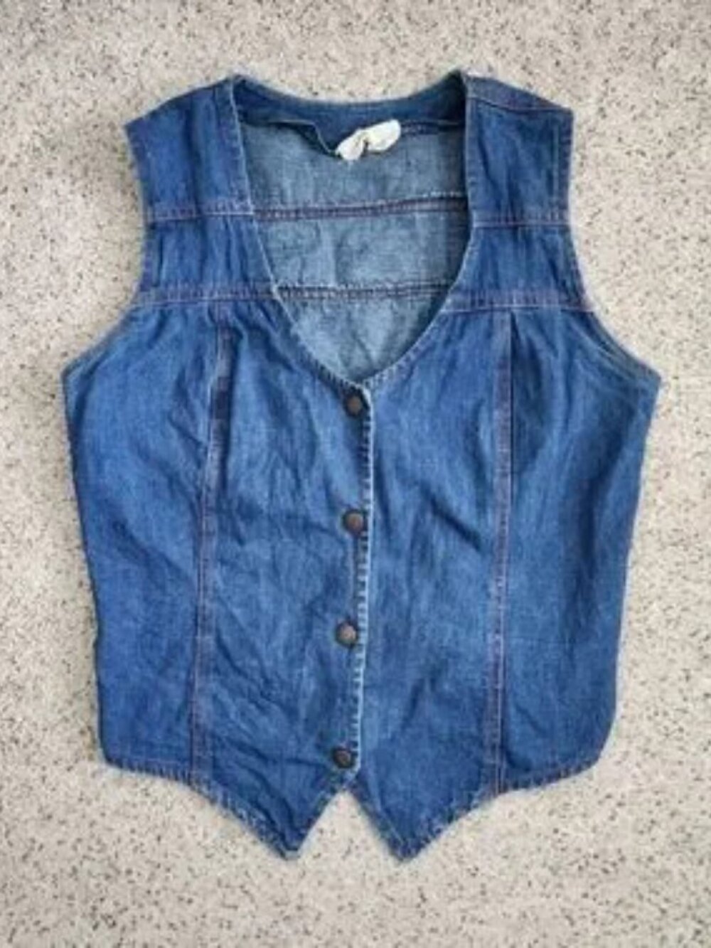 Vintage Snap Button Denim Vest